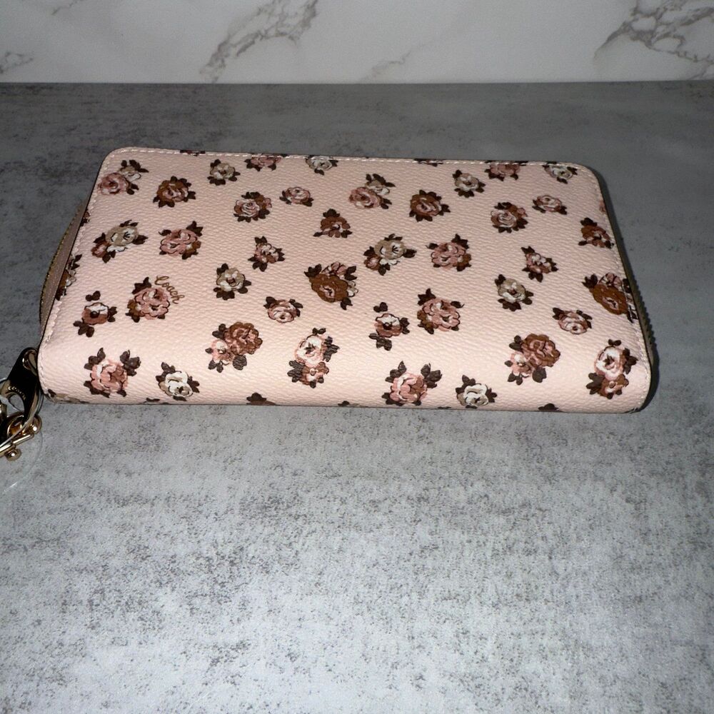 NWT Coach Long Zip Around Wallet With Rosette Print CZ329 - Picture 6 of 6